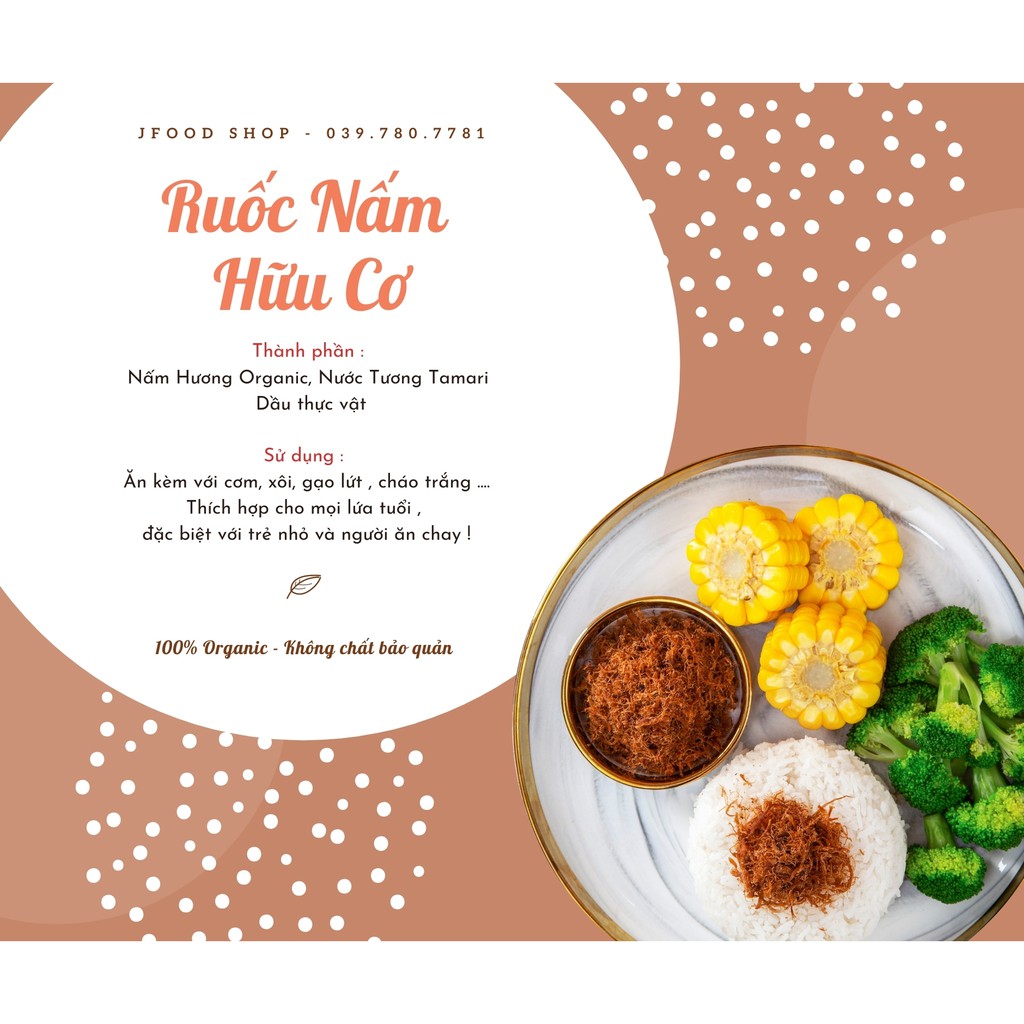 RUỐC NẤM HỮU CƠ JFOOD 200G - CHUẨN ĂN THỰC DƯỠNG | BigBuy360 - bigbuy360.vn