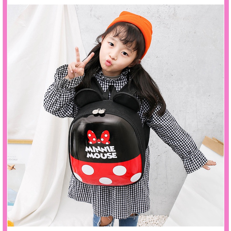 Ba Lô Vỏ Trứng Hình Chuột Mickey Minnie Dành Cho Bé Mẫu Giáo