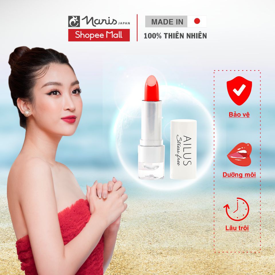 Son lì mịn môi Naris Ailus Stress Free Lipstick 4g