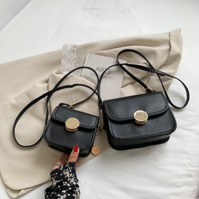 Túi Xách Đeo Vai Kiểu Vuông Nhỏ Phối Màu Tương Phản Thời Trang Sành Điệu