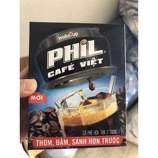 Cafe Phil hộp giấy, cafe hoà tan 15 gói