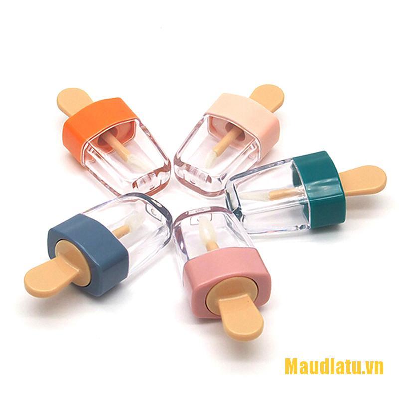 (Hàng Mới Về) Ống Rỗng Đựng Son Kem 6ml Thiết Kế Hình Que Kem Dễ Thương