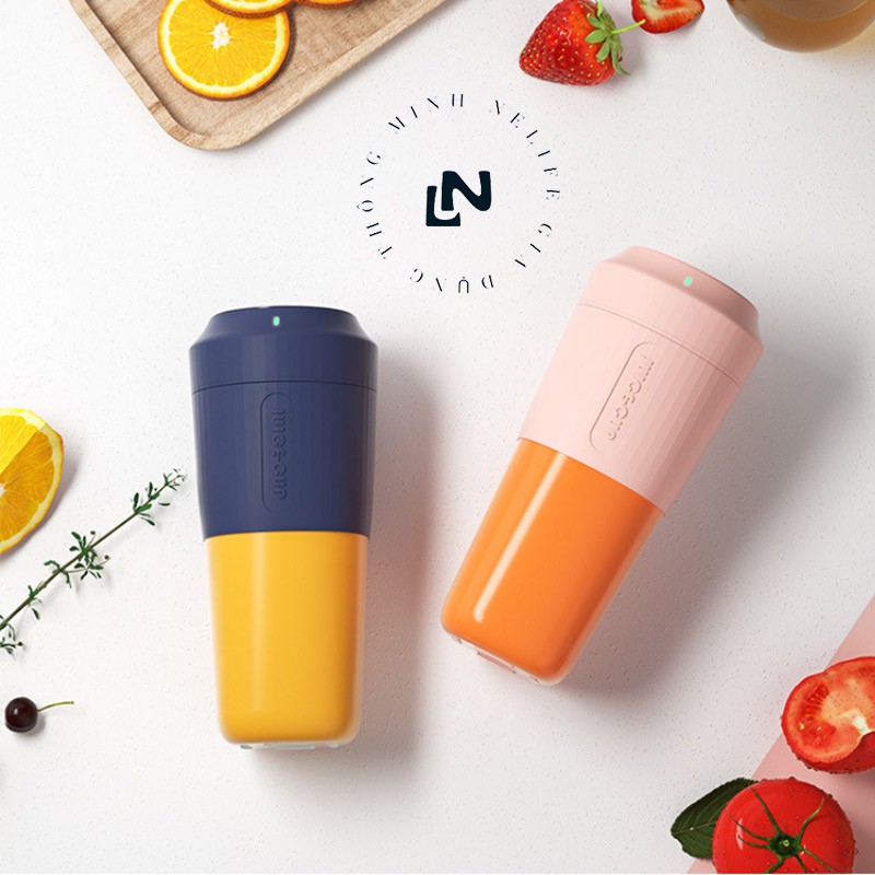 Máy xay sinh tố cầm tay Juice Cup dung tích 450ml 6 lưỡi dao xay được đá, công suất 50W, pin 3000mAh, bảo hành 1 đổi 1