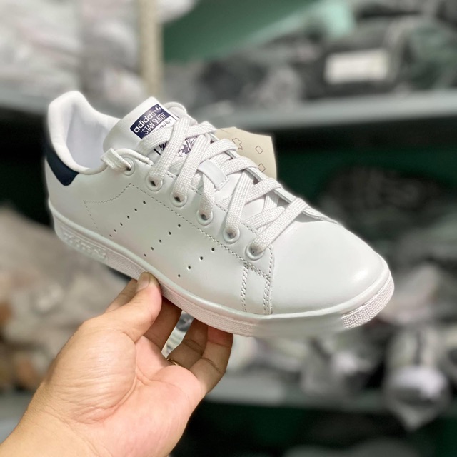 [Chuẩn Siêu Cấp -Full Box -Da Nhăn] Giày Stan smith Gót Xanh -Trắng-Xanh Dương * XX ! []...