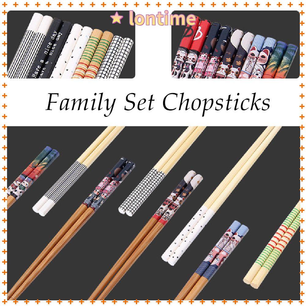 Set 5 đôi đũa tre chịu nhiệt cao chống trượt chống mốc tiện dụng