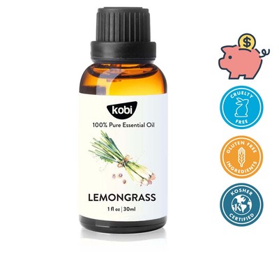 Tinh dầu Sả Chanh Kobi Lemongrass 30ml thơm phòng khử mùi hỗ trợ xua muỗi dùng khuếch tán