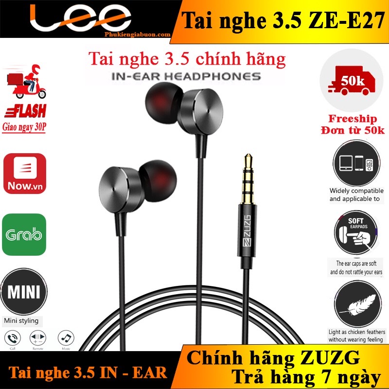 Tai nghe 3.5 chân tròn chống ồn Gamer ZUZG E27