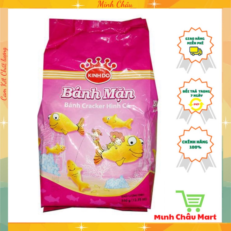 Bánh Cá Mặn Kinh Đô 350g Hình Con Cá Ngộ Nghĩnh Bắt Mắt