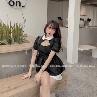Áo peplum gấm phồng