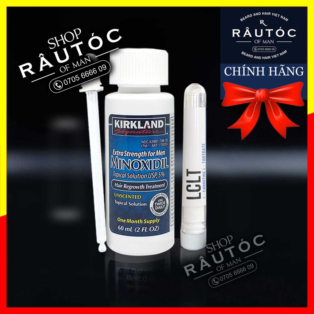 Dung dịch Minoxidil 5% dạng lỏng + bột LCLT chính hãng Kirkland Mỹ