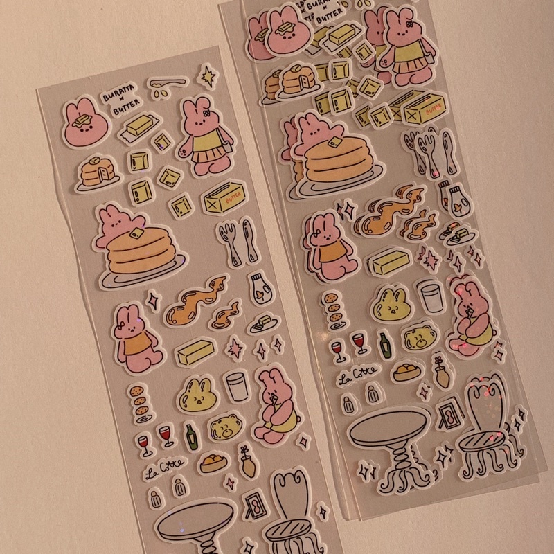 Lacotte | Butter Buratta Sticker Sheet 🧈 nhãn dán trang trí