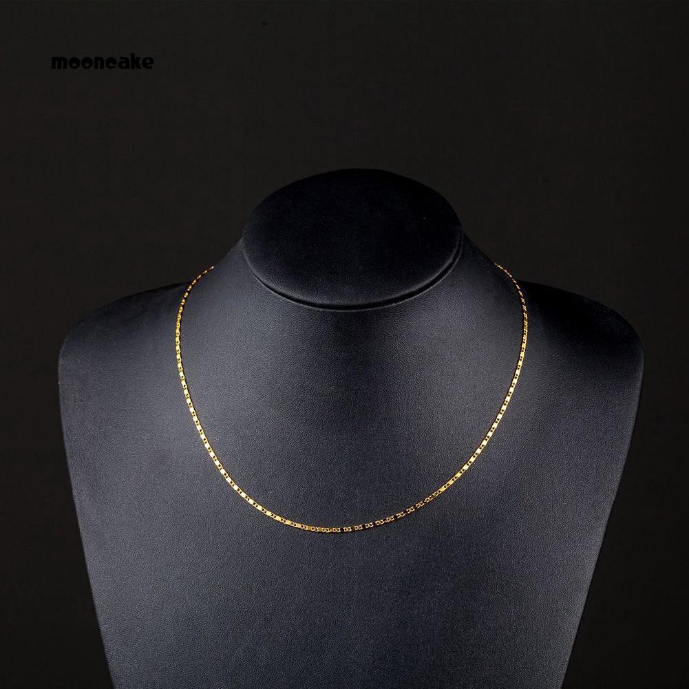 Dây chuyền kim loại dạng dây xích thời trang cho nam nữ 16-30 inch 2mm