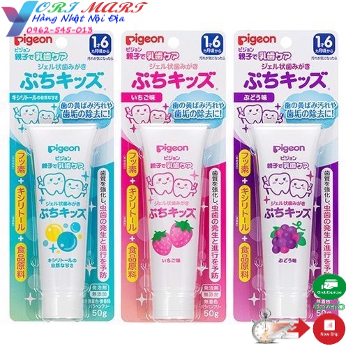 Kem đánh răng PIGEON nội địa Nhật cho bé tuýp 50gr