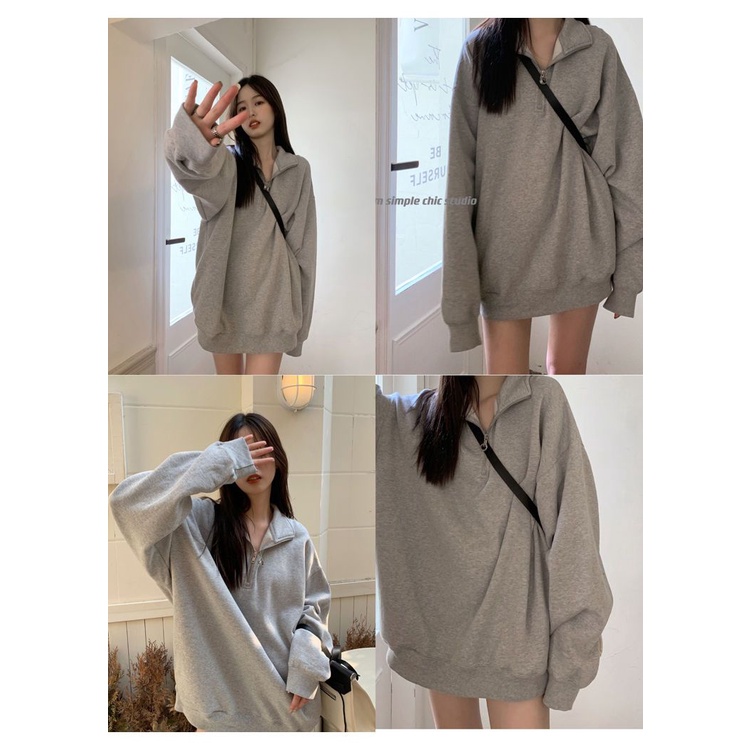Áo Thun Polo Nữ Dài Tay Cổ Bẻ Thời Trang Hàn