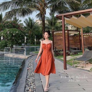Váy 2 dây maxi hở lưng xinh xắn