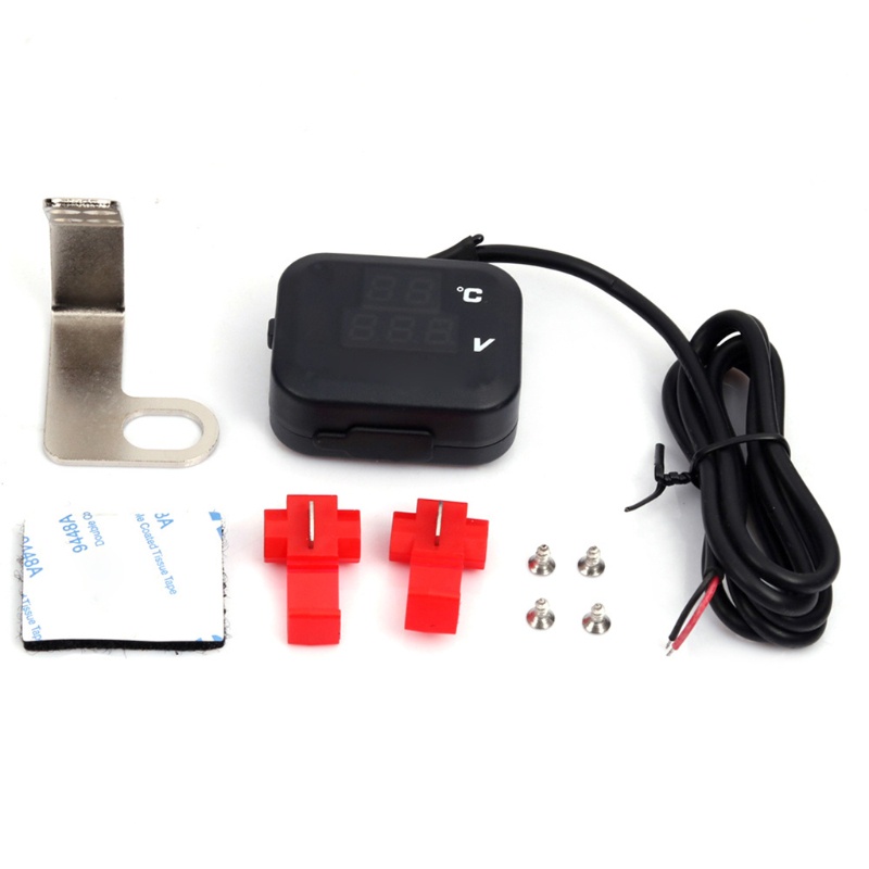 Cổng Sạc USB Hiển Thị Nhiệt Độ / Điện Áp 3 Trong 1 Cho Xe Máy