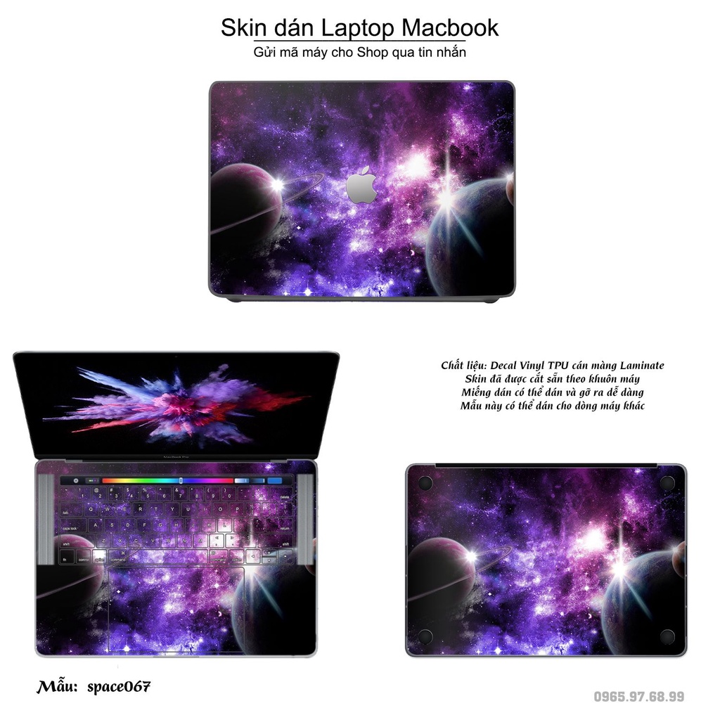 Skin dán Macbook mẫu không gian (đã cắt sẵn, inbox mã máy cho shop)