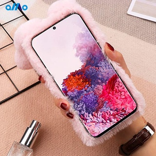 Ốp điện thoại trang trí lông thỏ cho Samsung Galaxy A32 5g A52 A72 4g A01 A02 A10 A10S A20 A20S A30 A30S A40 A50 A70