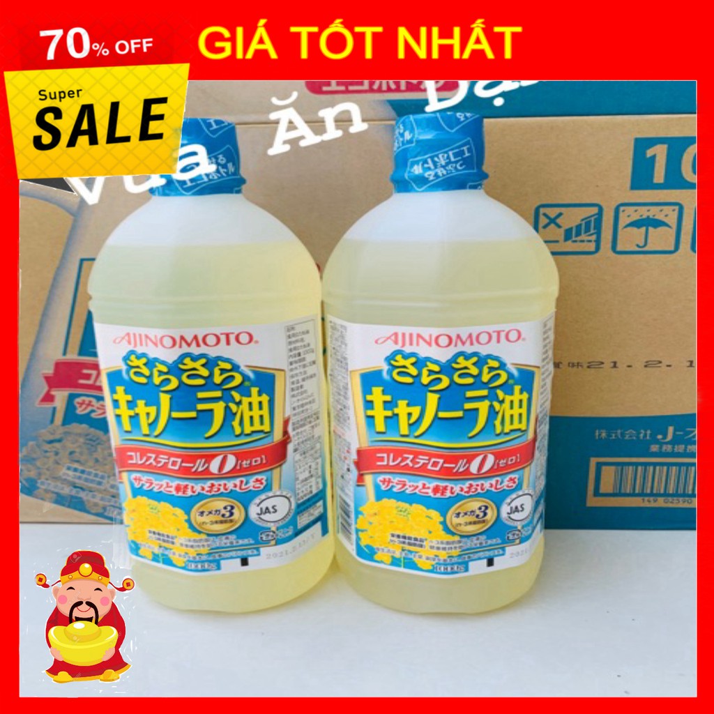 [ GIÁ TỐT NHẤT ]  Dầu hoa cải Ajinomoto [ HÀNG CHÍNH HÃNG ]