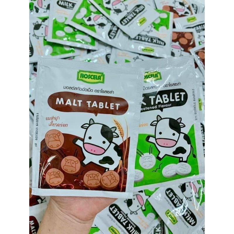 ht779 g Kẹo sữa bò Thái Lan Milk Tablet 🍼🍼Hàng Sẵn Shop - NOWSHIP