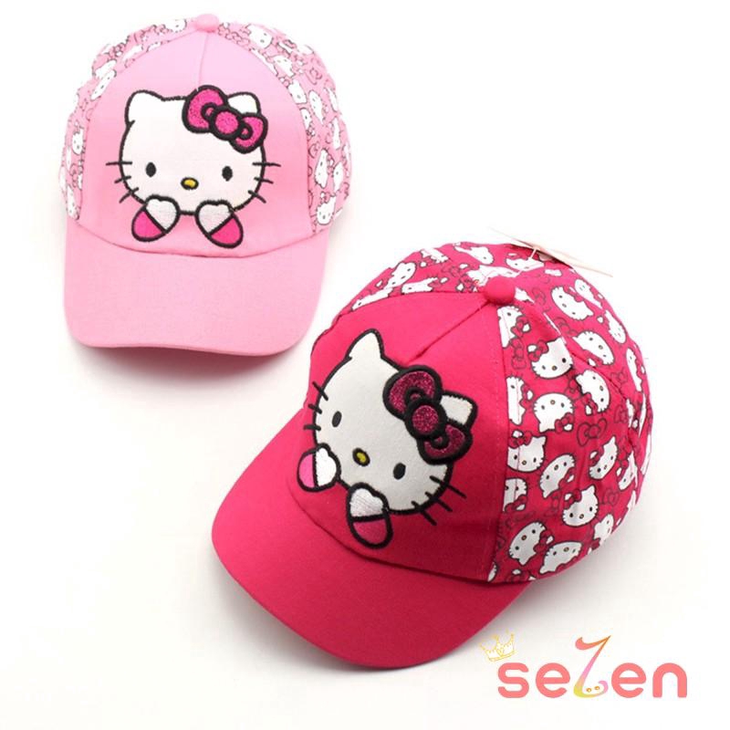 Nón lưỡi trai chống nắng in hình Hello Kitty đáng yêu cho trẻ em