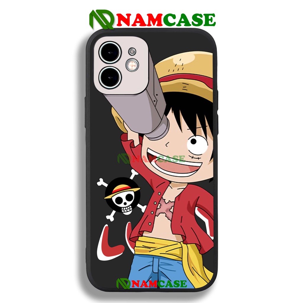 Ốp lưng iPhone cặp đôi Anime cạnh viền vuông silicon dẻo cho iphone 6/6s/7/8/X/XS/XR/11/12/13 Pro Plus Max Luffy cute