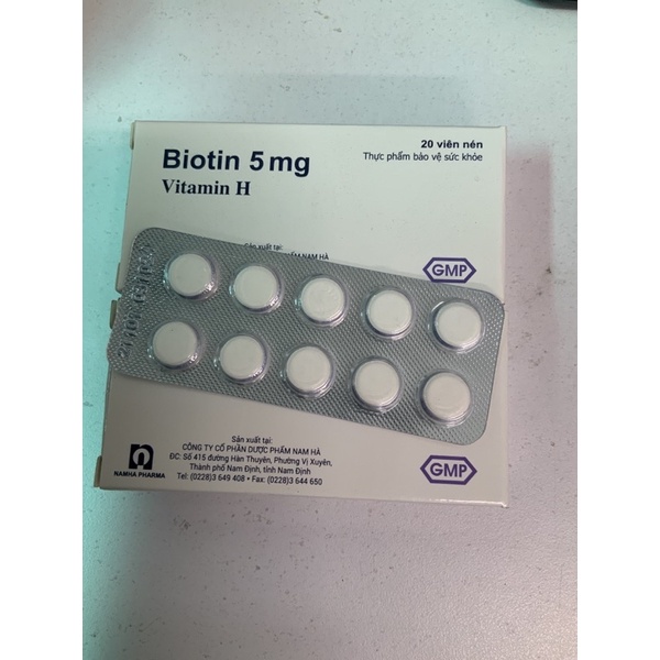 BIOTIN 5MG(VITAMIN H) &amp; BEDIPANTHEN 100MG(VITAMIN B5)-HỖ TRỢ TÓC, DA, MÓNG CHẮC KHOẺ