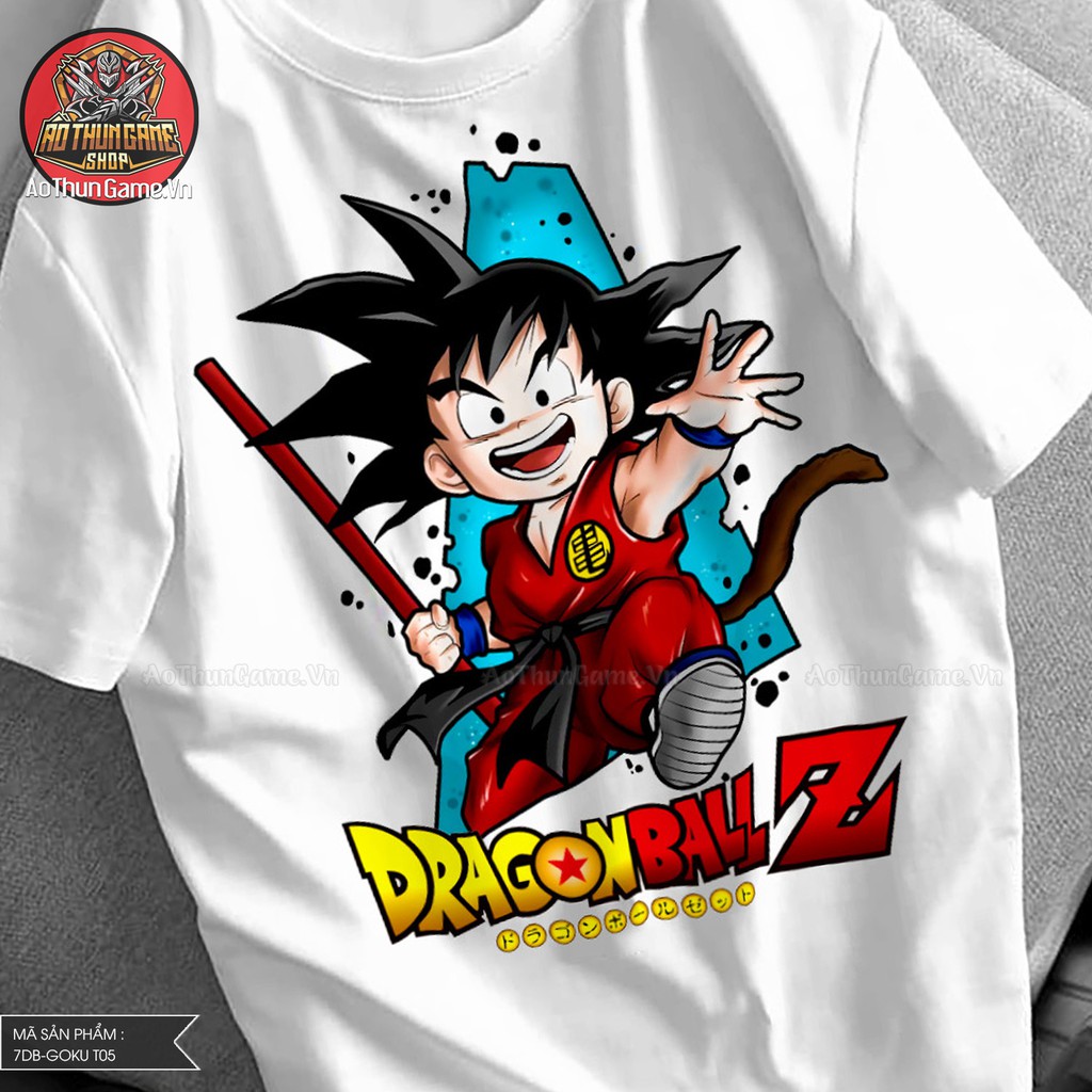 Áo thun Anime Songoku T05 Dragon Ball Z chính hãng giá xưởng có size Goku cho trẻ em bé trai và bé gái / AoThunGameVn