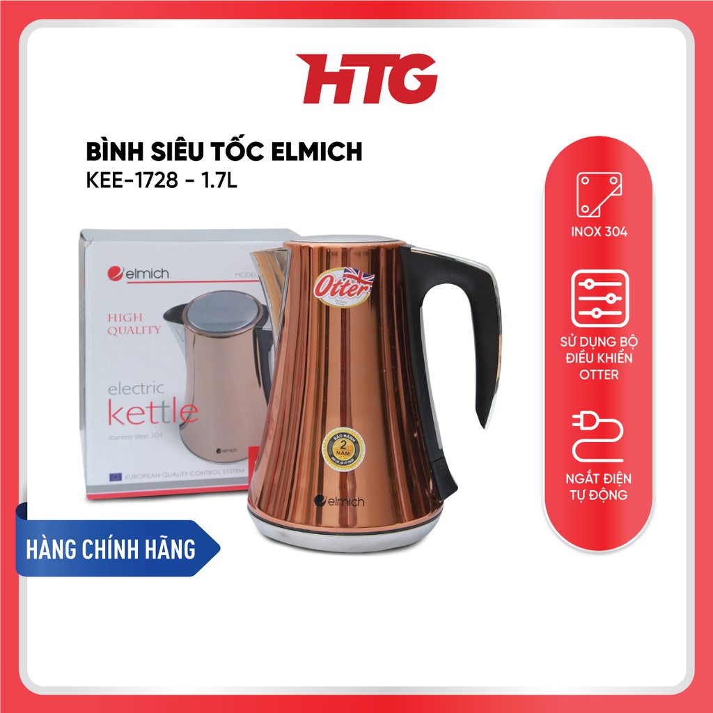 Bình Siêu Tốc ELMICH - KEE-1782 - 1.7L Inox 304 Nhập khẩu từ Sec