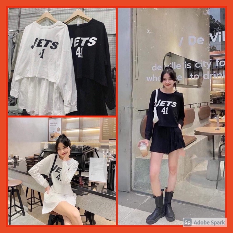Set Bộ áo dài tay kèm quần giả váy Ulzzang 🌸