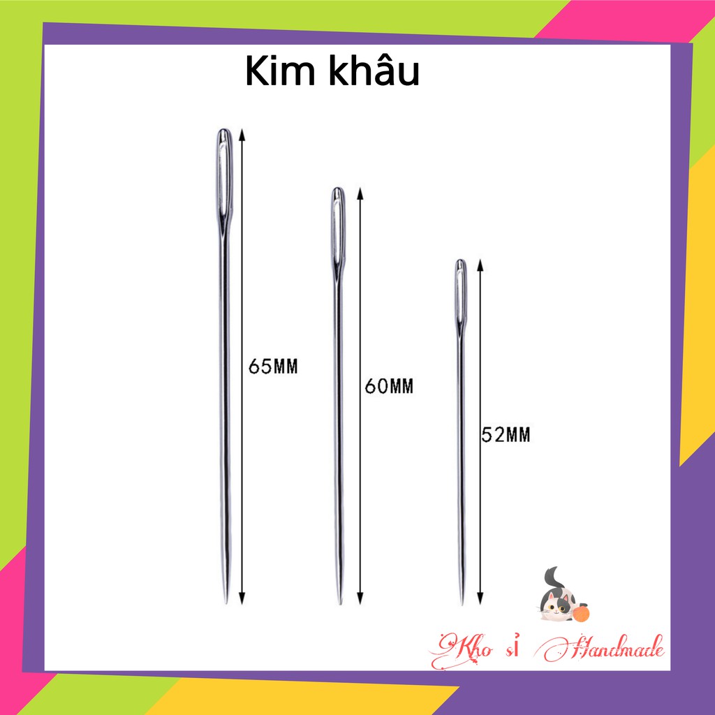 Kim khâu len đầu nhọn nhiều size ( chỉ dùng cho len sợi nhỏ 1mm)