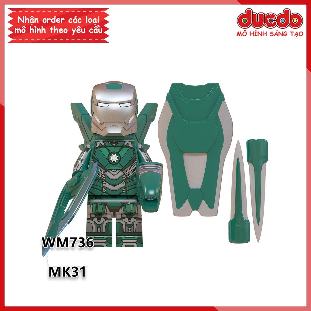 Minifigures các nhân vật Iron Man full trang bị - Đồ chơi Lắp ghép Xếp hình Mô hình Mini EndGame WM 6065