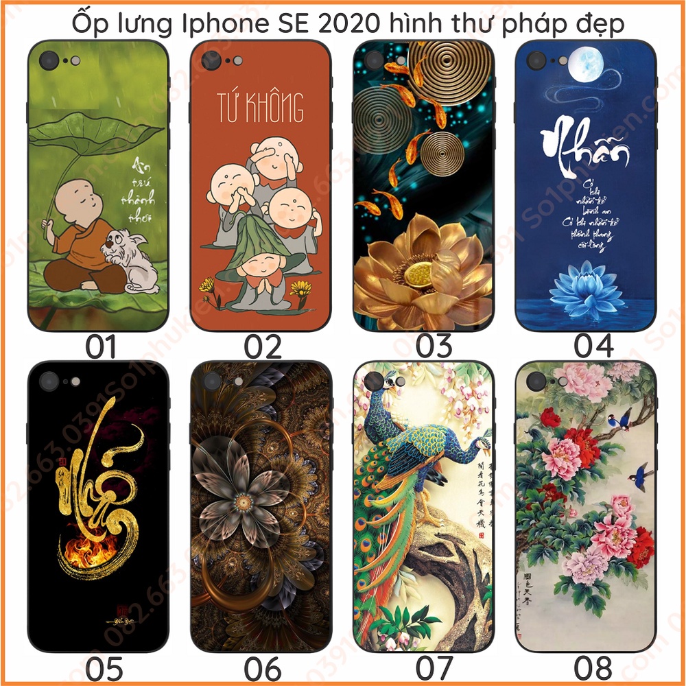 Ốp lưng iphone se 2020 hình thư pháp đẹp