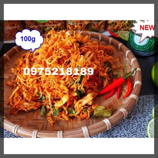 Khô Gà Cay Lá Chanh Ngon Loại 1 [100g]