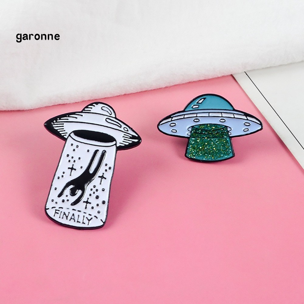 Ghim cài áo hình UFO độc đáo thú vị bằng hợp kim