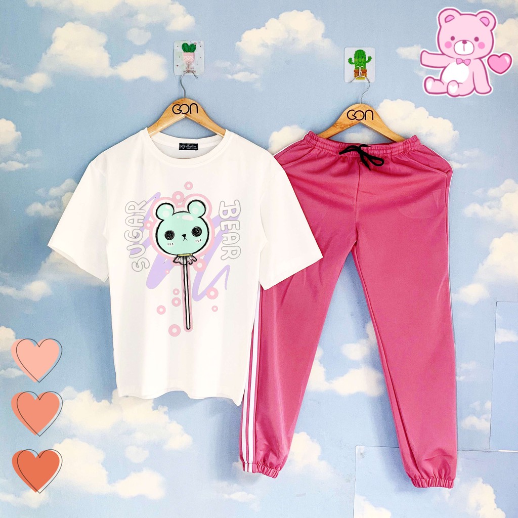 [COMBO TIẾT KIỆM] Set áo thun tay lửng quần kẻ 3 sọc, quần unisex 2 sọc C78 | BigBuy360 - bigbuy360.vn