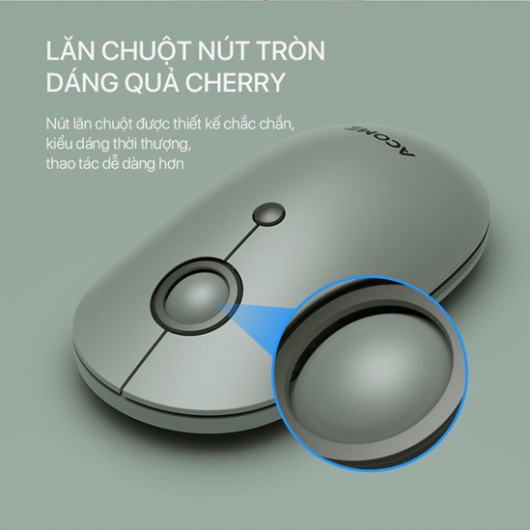 Chuột Không Dây ACOME AM300 2.4GHz - Tĩnh Âm 1600DPI - Giao Màu Ngẫu Nhiên