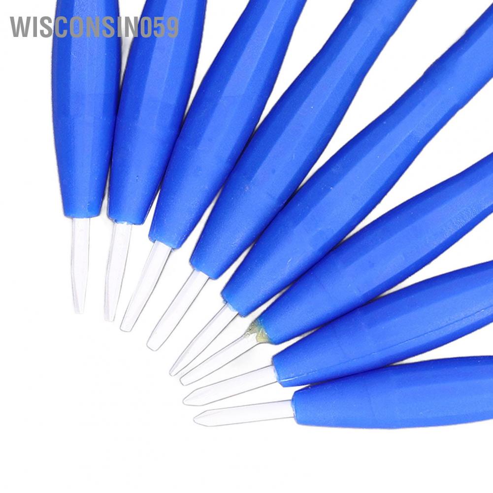 Wisconsin059 8PCS Screwdriver Set Zirconia Ceramic Insulated Handle Screwdrivers Slot and Cross Driver Bits