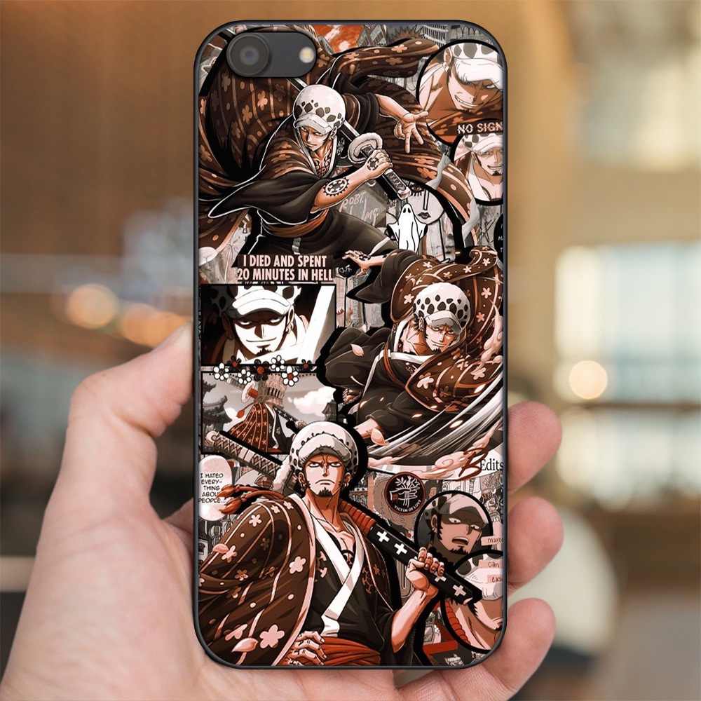 Ốp lưng Oppo A83 viền đen in hình Law One Piece