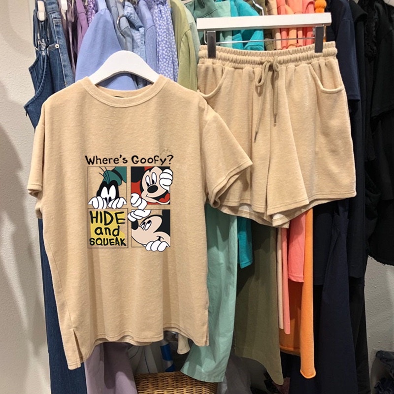 Bộ quần áo thể thao nữ Mickey phong cách Hàn Quốc