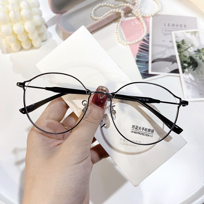 Mắt Kính Gọng Tròn Chống Ánh Sáng Xanh Thời Trang Hàn Quốc Jz5050 | BigBuy360 - bigbuy360.vn