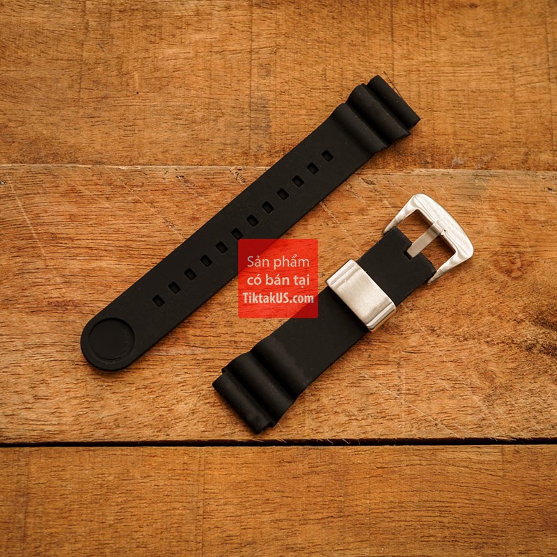 Dây đồng hồ cao su SKX007 cao cấp size 22mm khóa gài kim loại