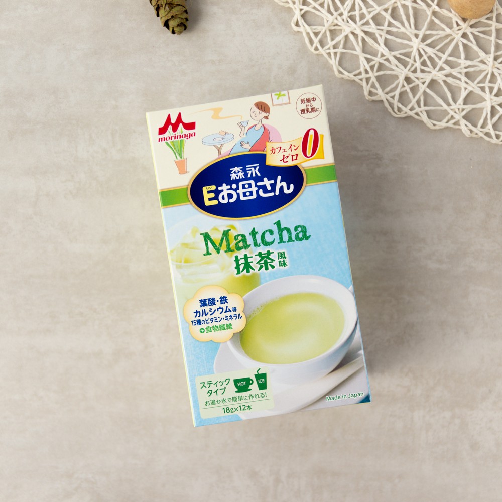 Sữa bầu cung cấp dinh dưỡng Morinaga Nhật Bản vị Matcha, Trà sữa, Cafe