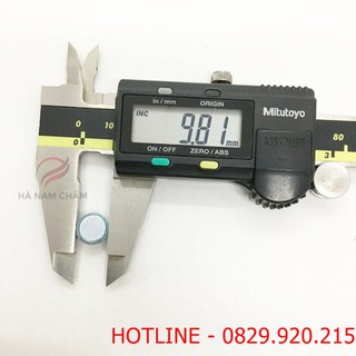 nam châm 1 mặt kích thước phi 10 mm dày 2 ly - có kèm sắt