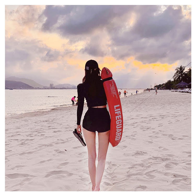 [Có sẵn kèm mút] 2357 Bikini đồ bơi áo dài tay quần sort có sẵn mút ngực Shop GYMSTORE | BigBuy360 - bigbuy360.vn