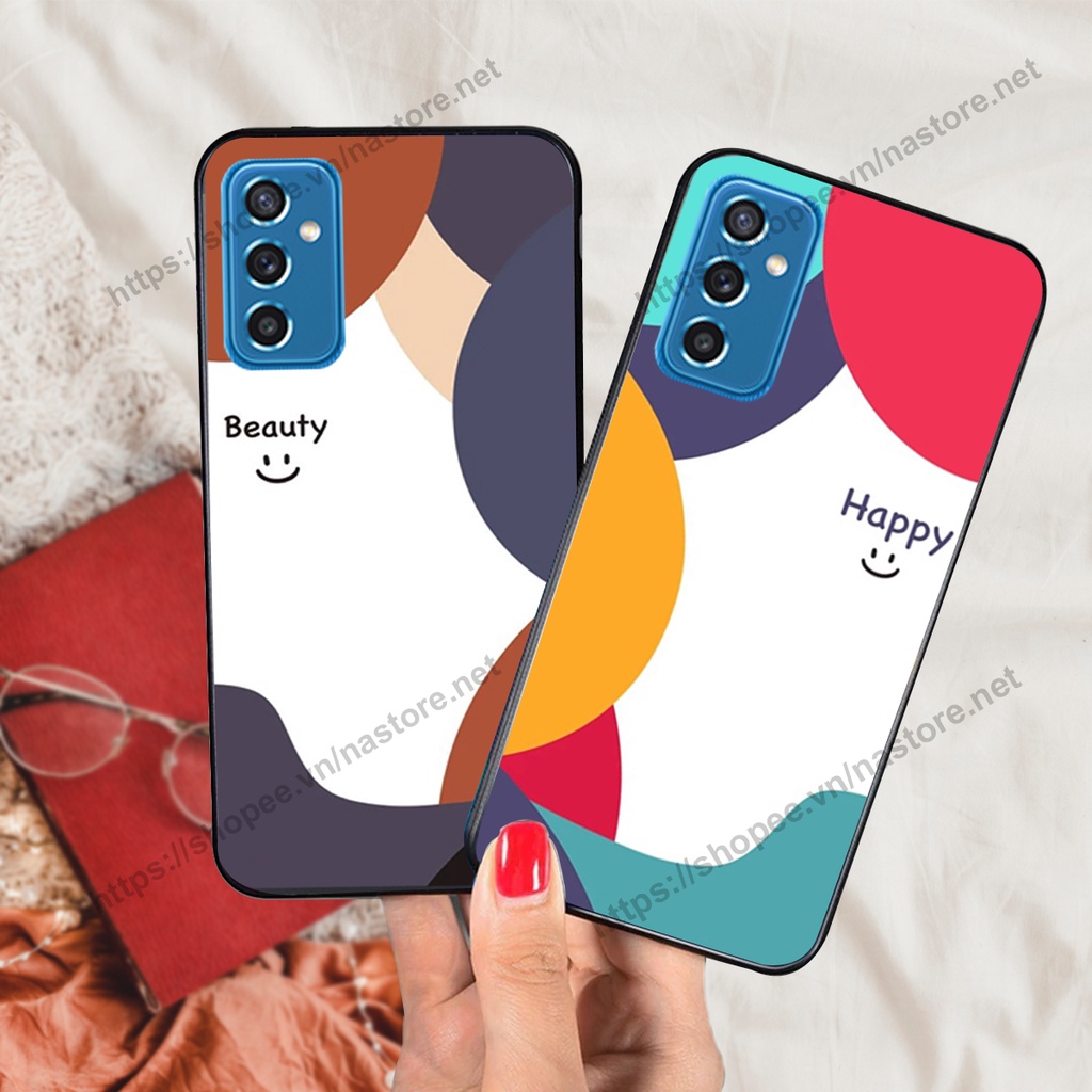 Ốp lưng Samsung M52 5G mặt cười, họa tiết caro đơn giản đẹp cute