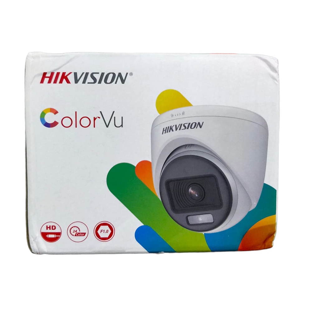 Camera Dome có màu ban đêm  analog TVI colorVu 4 in 1 2.0 Megapixel HIKVISION DS-2CE70DF0T-PF bảo hành chính hãng