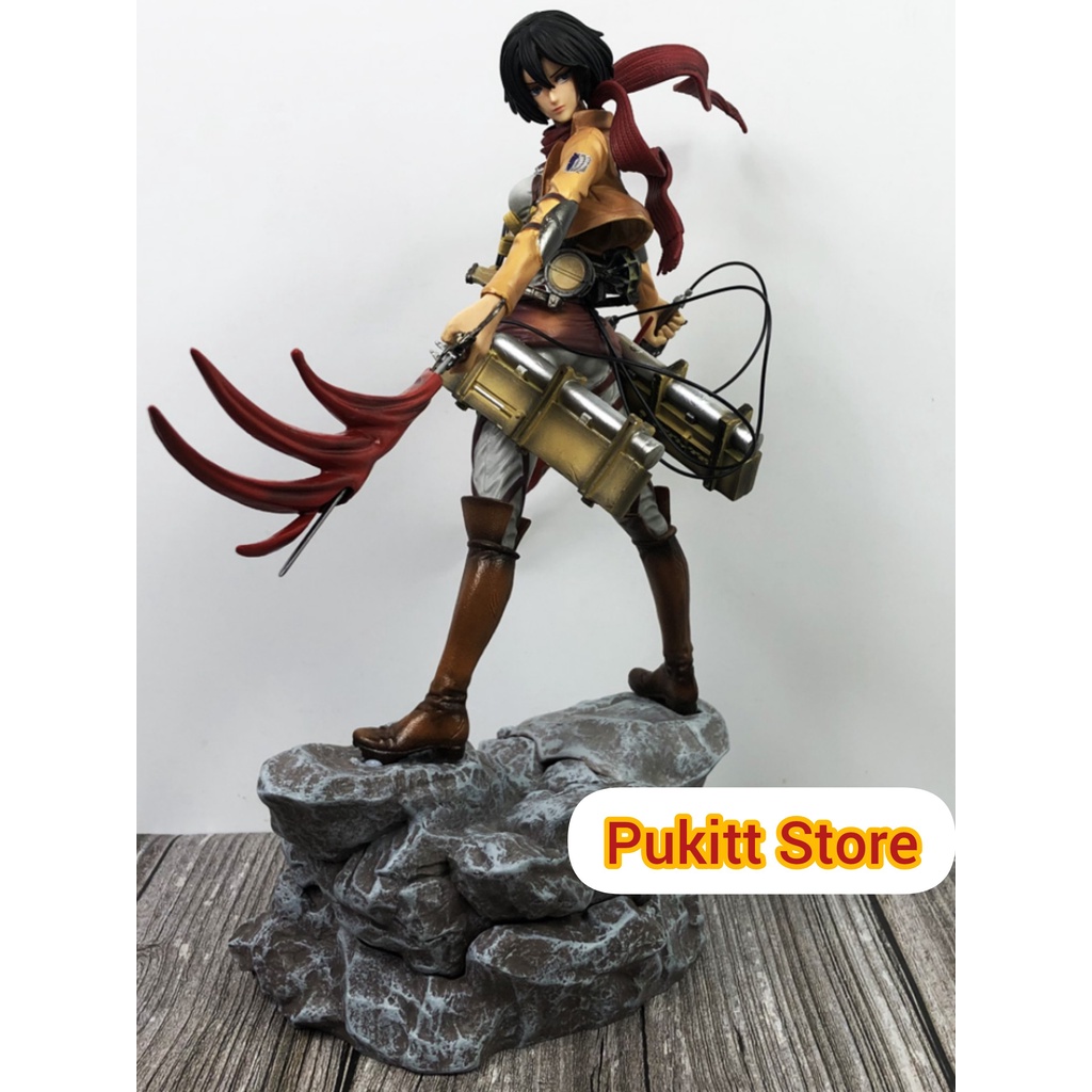 Mô hình Attack On Titan - Mô hình Levi 36cm Mikasa 33cm AOT07