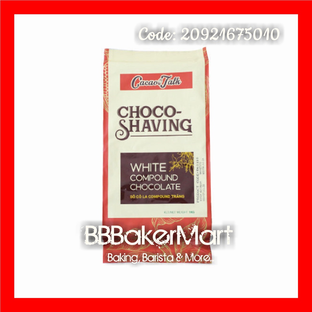 Chocolate Socola SHAVING TRẮNG Compound - Gói 1kg