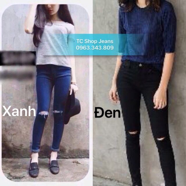 Quần Jeans Nữ Rách Gối Size Lớn 26 đến 35 | BigBuy360 - bigbuy360.vn